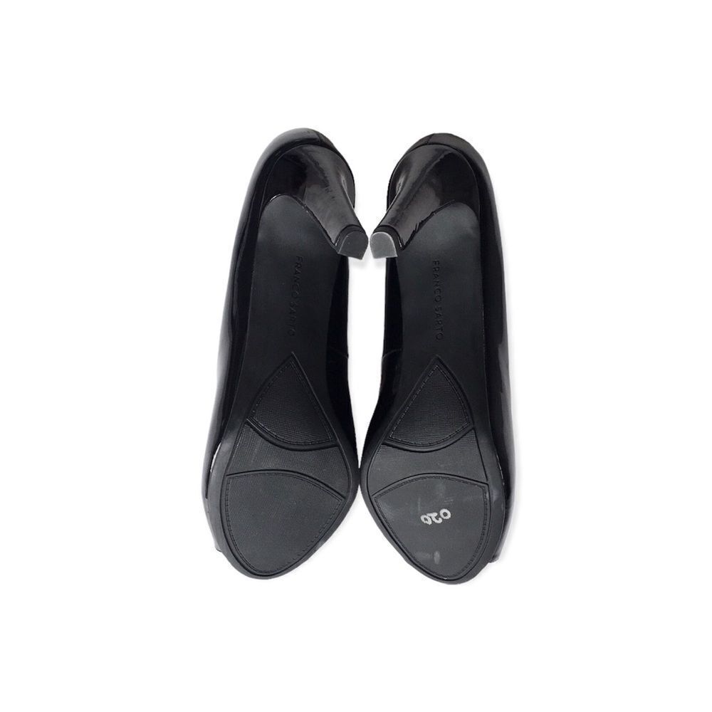 🆕Franco Sarto Black Open Toe Patent Leather High Heels - Picture 7 of 8